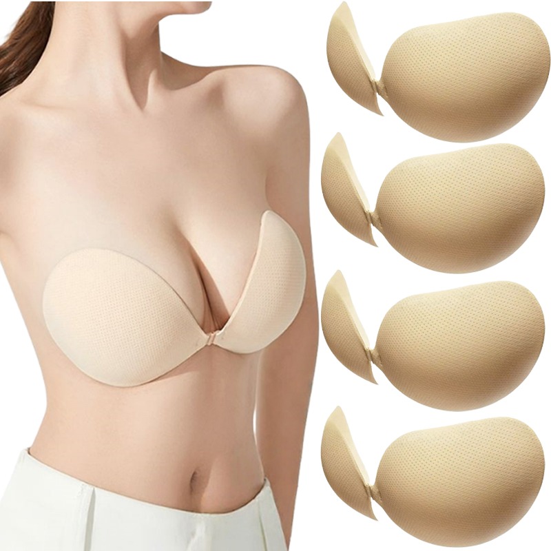 Silicone Bra Adhesive - Push-Up Klebe-BH Verdickte Unsichtbare Silikon-Brustvergrößerungspads Selbstklebende
