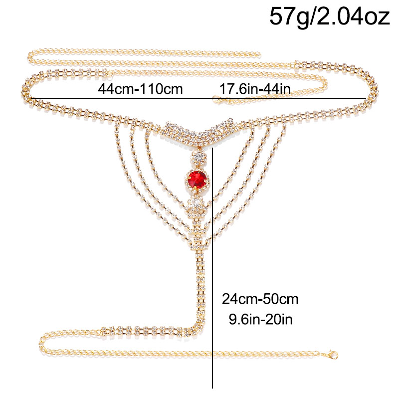 Kristall-Strass Körperkette Ta – Thong Bikini Women Bewertung und Preis